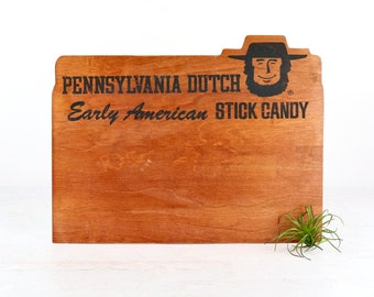 Vintage Pennsylvania Dutch Candy Advertisement Sign
