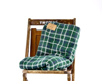 Vintage Eddie Bauer Home Plaid Blanket Full/Queen 90 x 90 Cotton