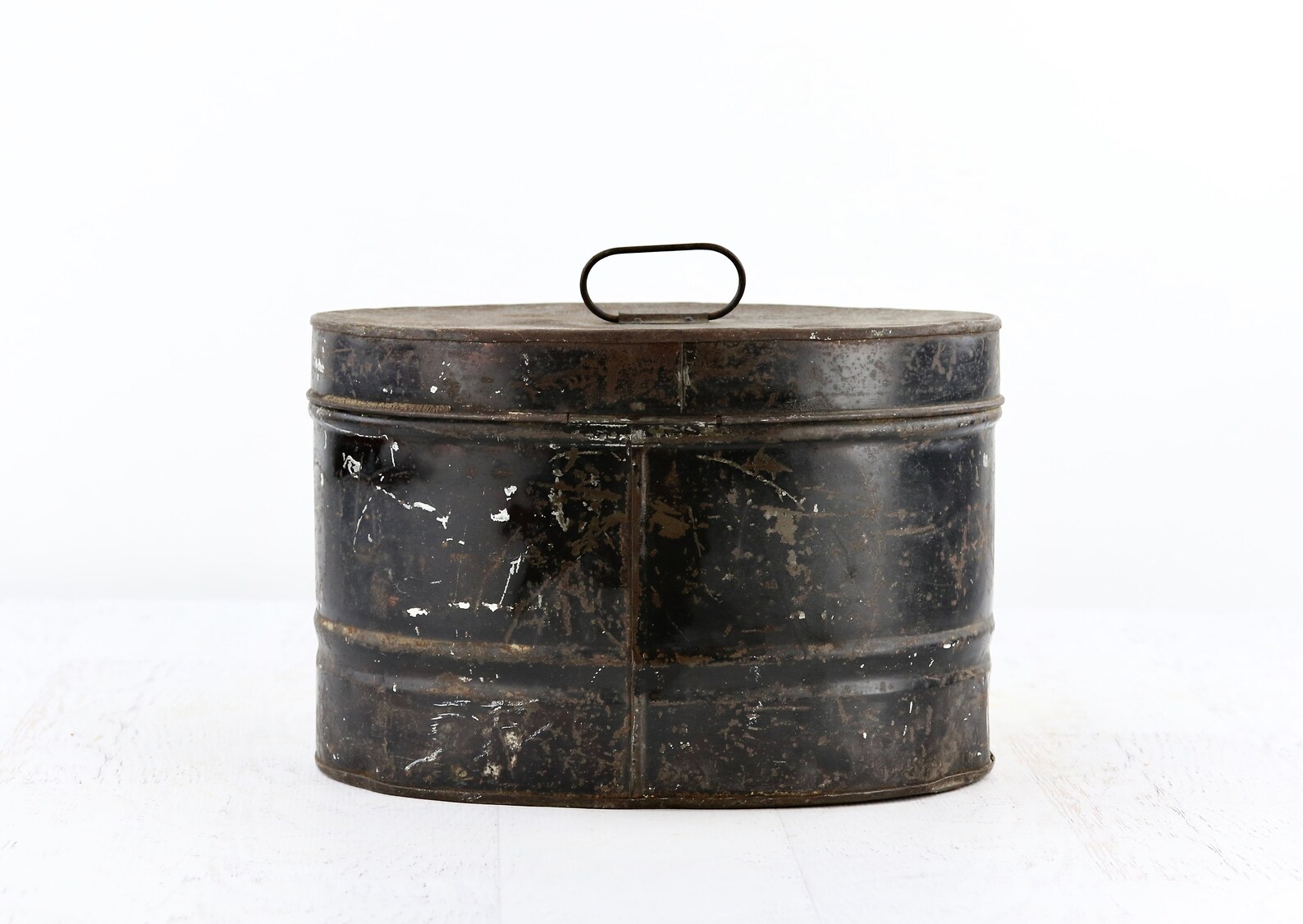 Vintage Metal Hat Box Vintage Hat Box French Hat Box Etsy