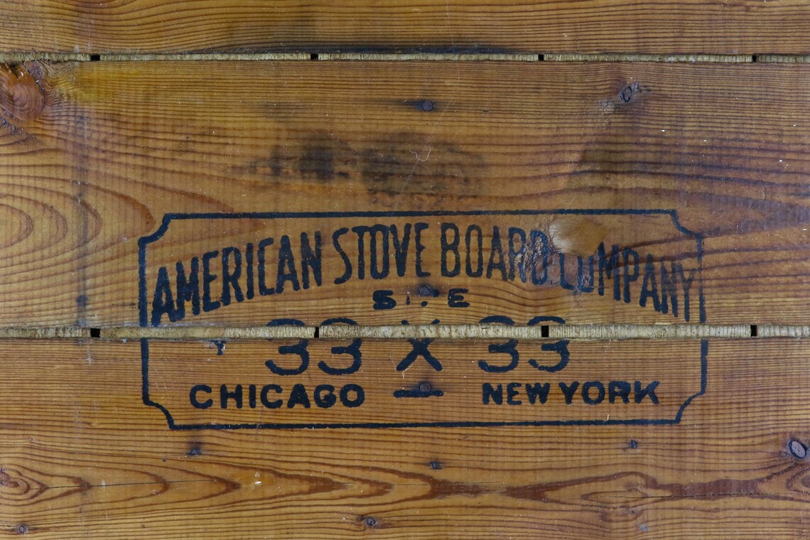 Antique Stove Board Wabash Screen Door Company Stove Board Etsy