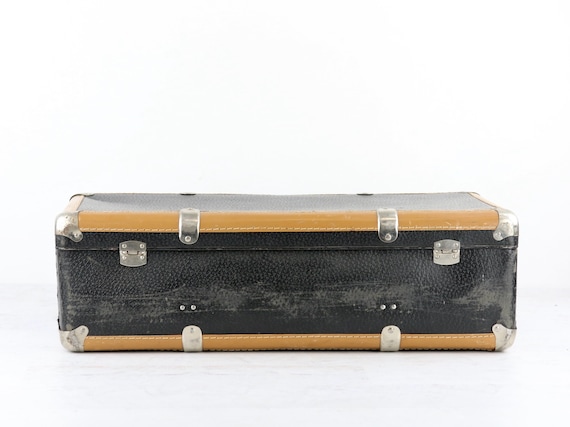 Vintage Black Suitcase, Antique Luggage, Suitcase… - image 6