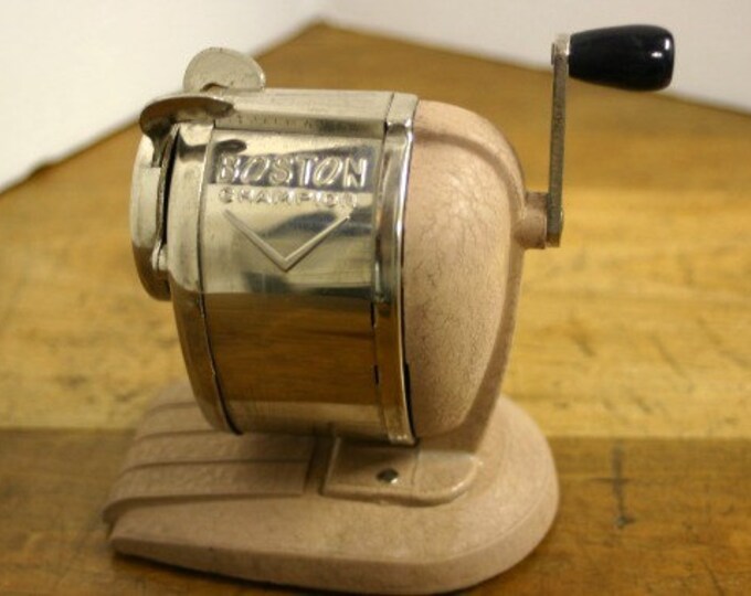 Vintage Boston Champion Pencil Sharpener Etsy