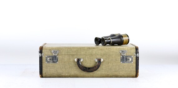 Vintage Suitcase, Suitcase With Stripes, Antique S