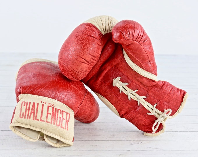Boxing Gloves Vintage Boxing Gloves XXL Leather Boxing Gloves Etsy