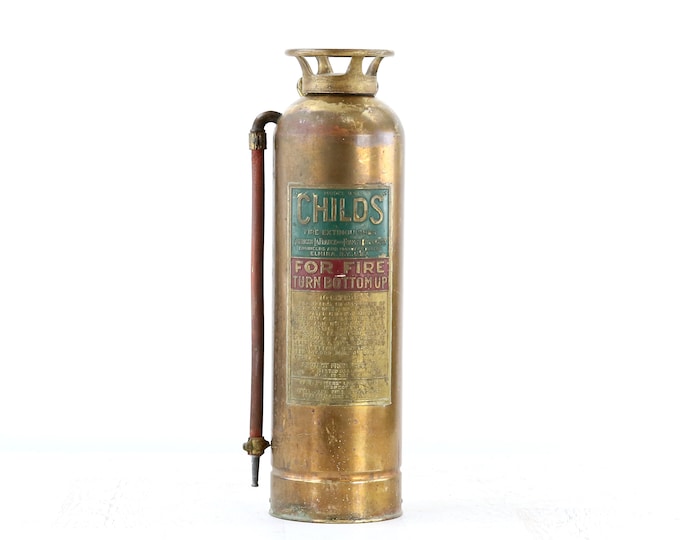Vintage Fire Extinguisher Copper Fire Extinguisher Old Fire Etsy