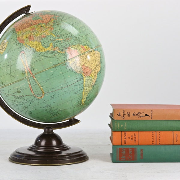 Vintage Globe, 1940's Globe, Tabletop Globe, Desktop Globe, Antique Globe, 12 Inch Replogle Globe, Old Globe, Maps