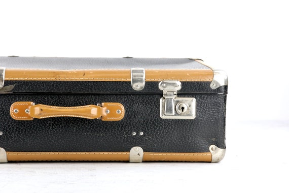 Vintage Black Suitcase, Antique Luggage, Suitcase… - image 3
