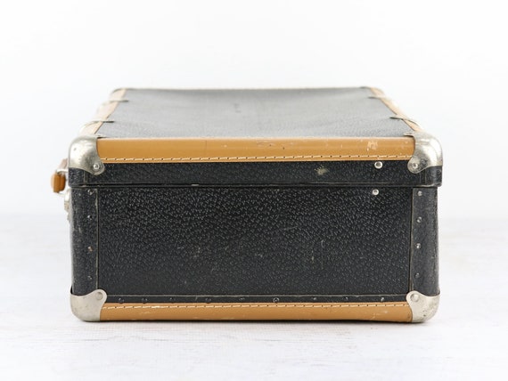 Vintage Black Suitcase, Antique Luggage, Suitcase… - image 8