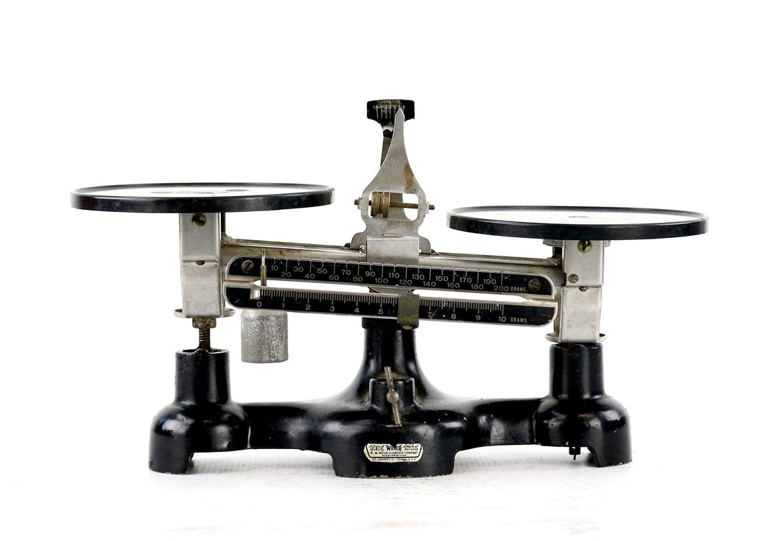 Vintage Scale Vintage Scale With Platform Vintage Black Etsy