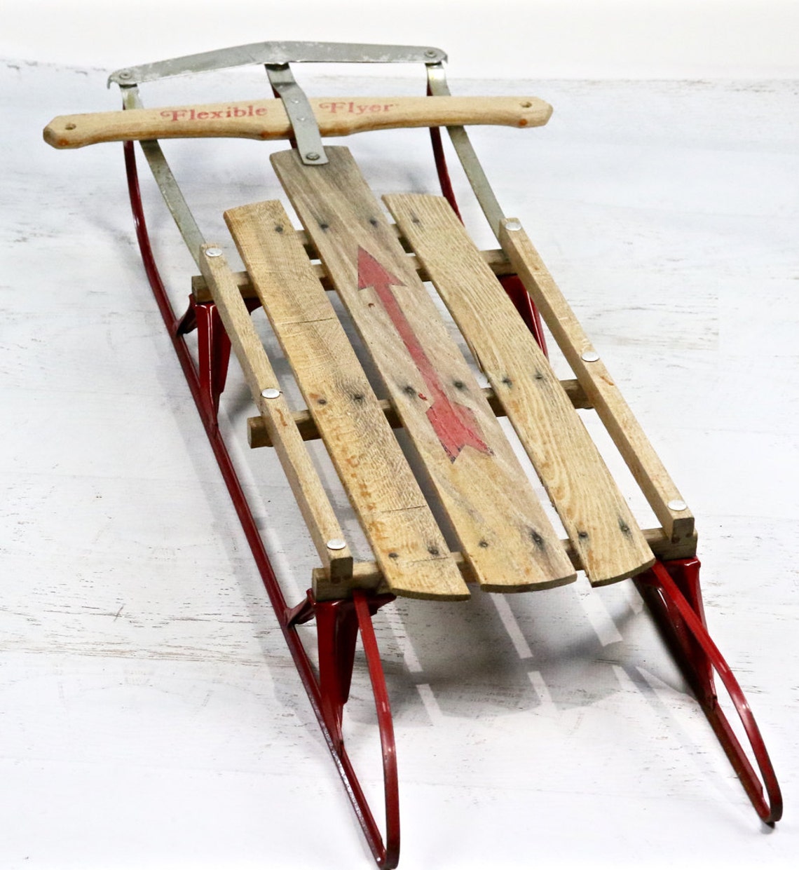 Vintage Sled Snow Sled Flexible Flyer Snow Sled Old Wood Etsy
