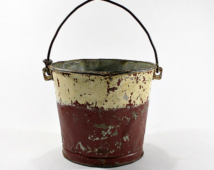 Vintage Fire Bucket / Vintage Fire Pail / Old Metal Bucket Etsy