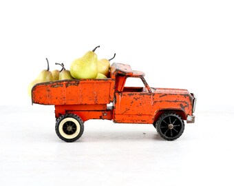 Vintage Orange Tonka Dump Truck, Rustic Fall Autumn Decor, Vintage Halloween, Kids Room Decor, Man Cave Decor