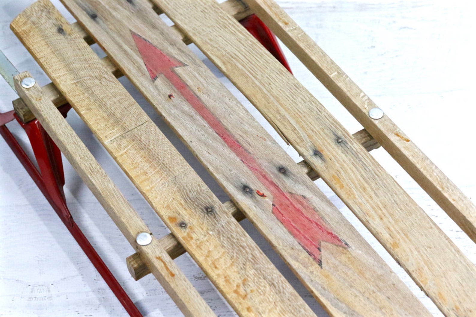 Vintage Sled Snow Sled Flexible Flyer Snow Sled Old Wood Etsy