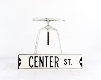 Vintage Street Sign, Center Street, Old Road Sign, Industrial Decor, Rustic Decor, Kids Room Decor, Man Cave Decor