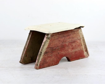 Vintage Step Stool, Small Bench, Plant Stand