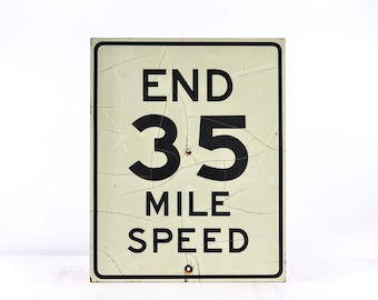 Vintage Speed Limit Sign, Vintage Industrial, Kids Room Decor, Vintage Road Sign, Old Traffic Sign, Old Speed Limit Sign, Man Cave Decor