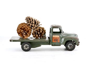 Vintage Tonka Buddy L Army Truck: Rustic Boys Room Decor