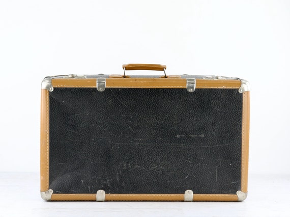 Vintage Black Suitcase, Antique Luggage, Suitcase… - image 9