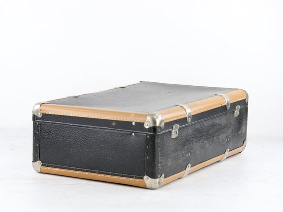 Vintage Black Suitcase, Antique Luggage, Suitcase… - image 7
