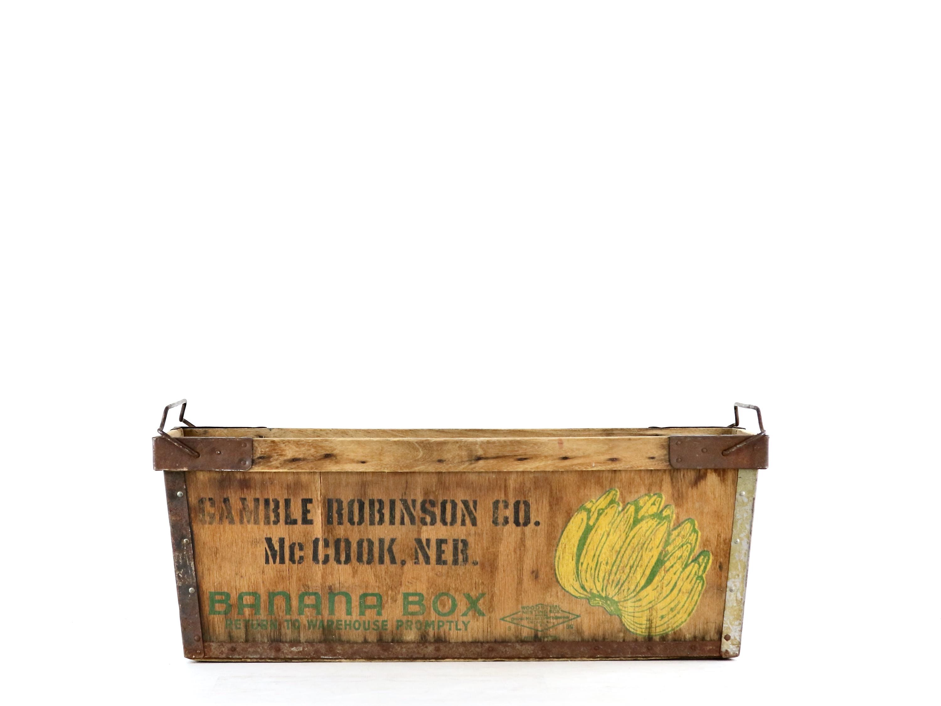 Vintage Banana Crate, Gamble Robinson Co. Wood Box, Mccook