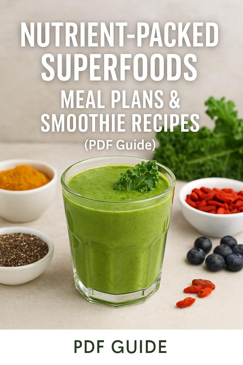 Nutrient-packed Superfoods: Meal Plans & Smoothie Recipes (PDF Guide ...