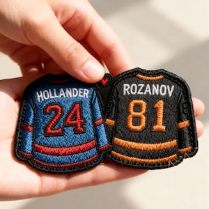 Heated Rivalry Embroidered Patch, Hockey Jersey Patch Custom Name Number, Couple Gift Patch Iron On, Sports Fan Gift, Sew On Patch