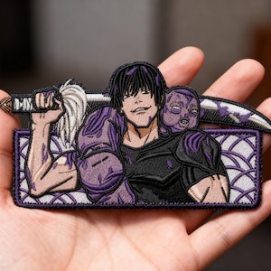 Haftowana naszywka Toji Fushiguro, Jujutsu Kaisen Anime żelazko na naszywce Manga