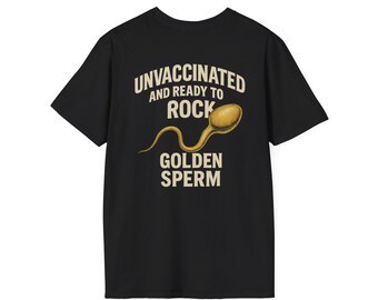 Camiseta con humor peculiar: Sin vacunar y listo para el rock, camiseta gráfica divertida, regalo para amigos, prenda llamativa, ropa casual divertida, única [...]