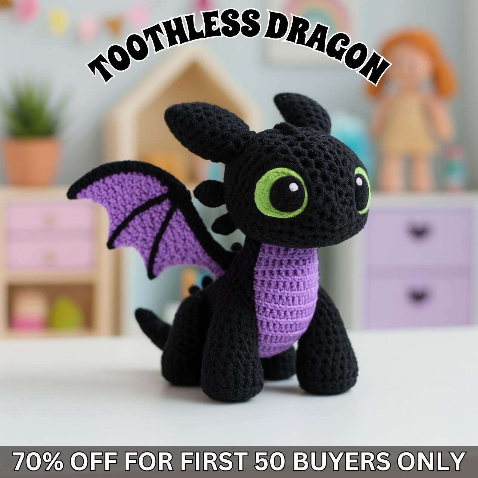 ト*ト様 あみぐるみ　ドラゴン　黒×紫 ト*ト様 あみぐるみ ドラゴン 黒×紫 Dragon amigurumi - Etsy 日本