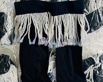 Hmong leg warmers/Nrhoob - Beaded