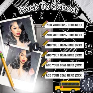 Back To School Flyer, Back to school hair flyer, Back to school sale flyer, DIY canva template, Back 2 School Flyer, Braid Special Flyer