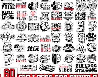 Bulldog SVG Bundle: Mascot Designs for Crafts & Sublimation (Digital Download)