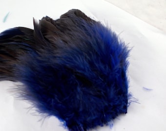 50 dark blue  bronze strung Schlappen half bronze Dyed 5 to 7 inches