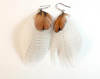 mallard feather earrings Real Feathers