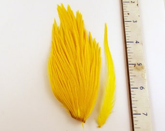 Yellow GENETIC ROOSTER minipack fly tying crafts hair feathers