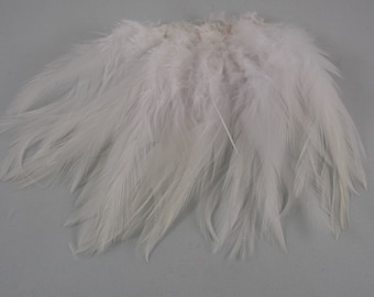 50 Natural White Feathers Saddle craft feathers wedding feathers