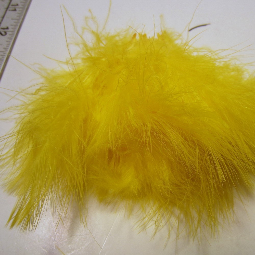 Yellow Marabou Feathers 20 Pcs Craft Feathers Wispy Craft Etsy Canada