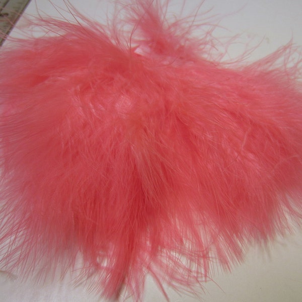 Coral Marabou Feathers puffs Craft feathers 20 pcs