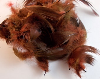 Mallard flank Dark Brown   craft feathers fly tying fascinators and more