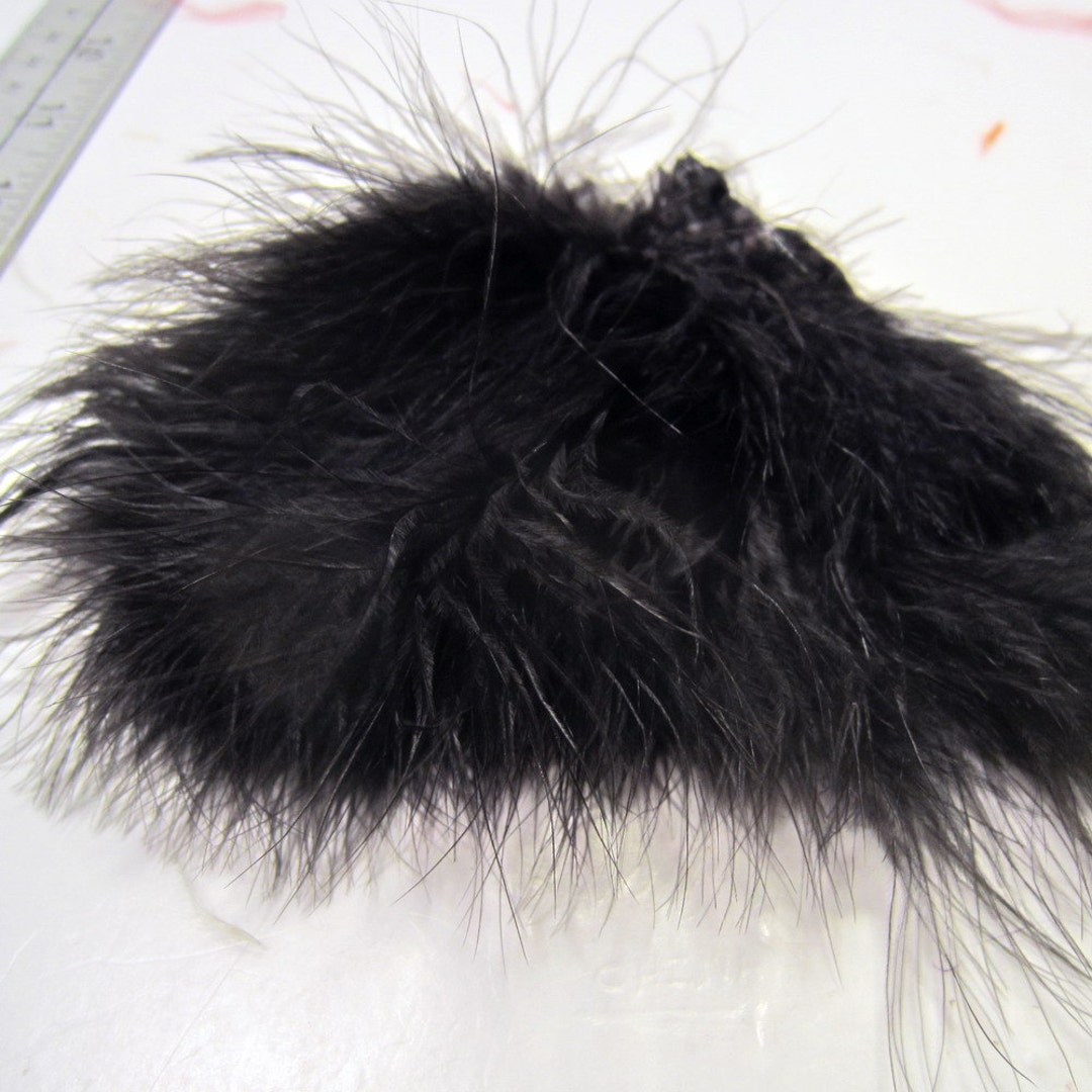 BLACK Marabou Feathers 1/8oz 20pcs Packages Etsy