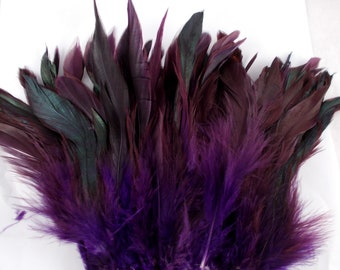 Purple bronze strung Schlappen half bronze Dyed 5 to 7 inches
