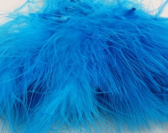 kingfisher blue Marabou feathers 20 pc packs craft feathers wispy Craft feathers boutonnieres fly tying crafts