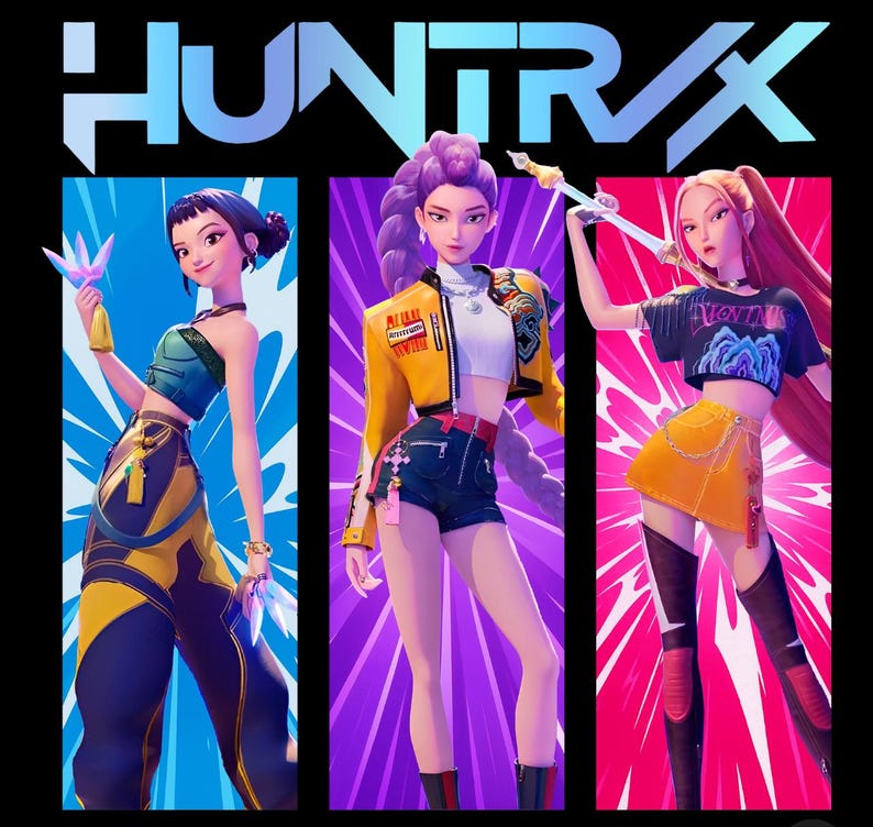 Huntrix Demon Fighters PNG - Etsy
