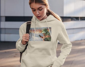 Skier - Morning Powder Hoodie - Unisex Fleece Pullover