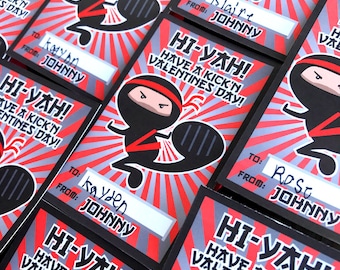 Ninja Valentine DIY Archivo imprimible