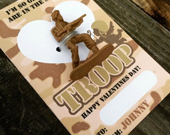 Army Desert Camo Valentine DIY Printable