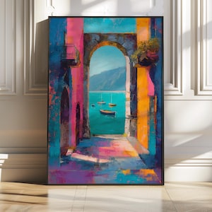 Dopamine Wall Art Print, Colorful Summer Room Decor, Happy Aesthetic Poster Download, Vibrant Digital Printable Artwork