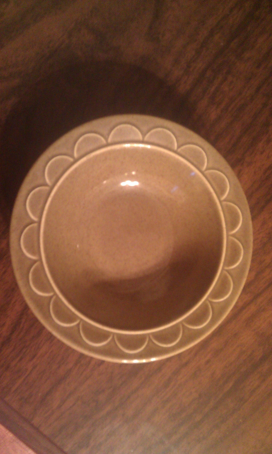 Stoneware Bowls Olive  Green  Glaze Retro Kitchen  Serving 