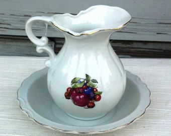 Vintage Pitcher and Basin made in Japan