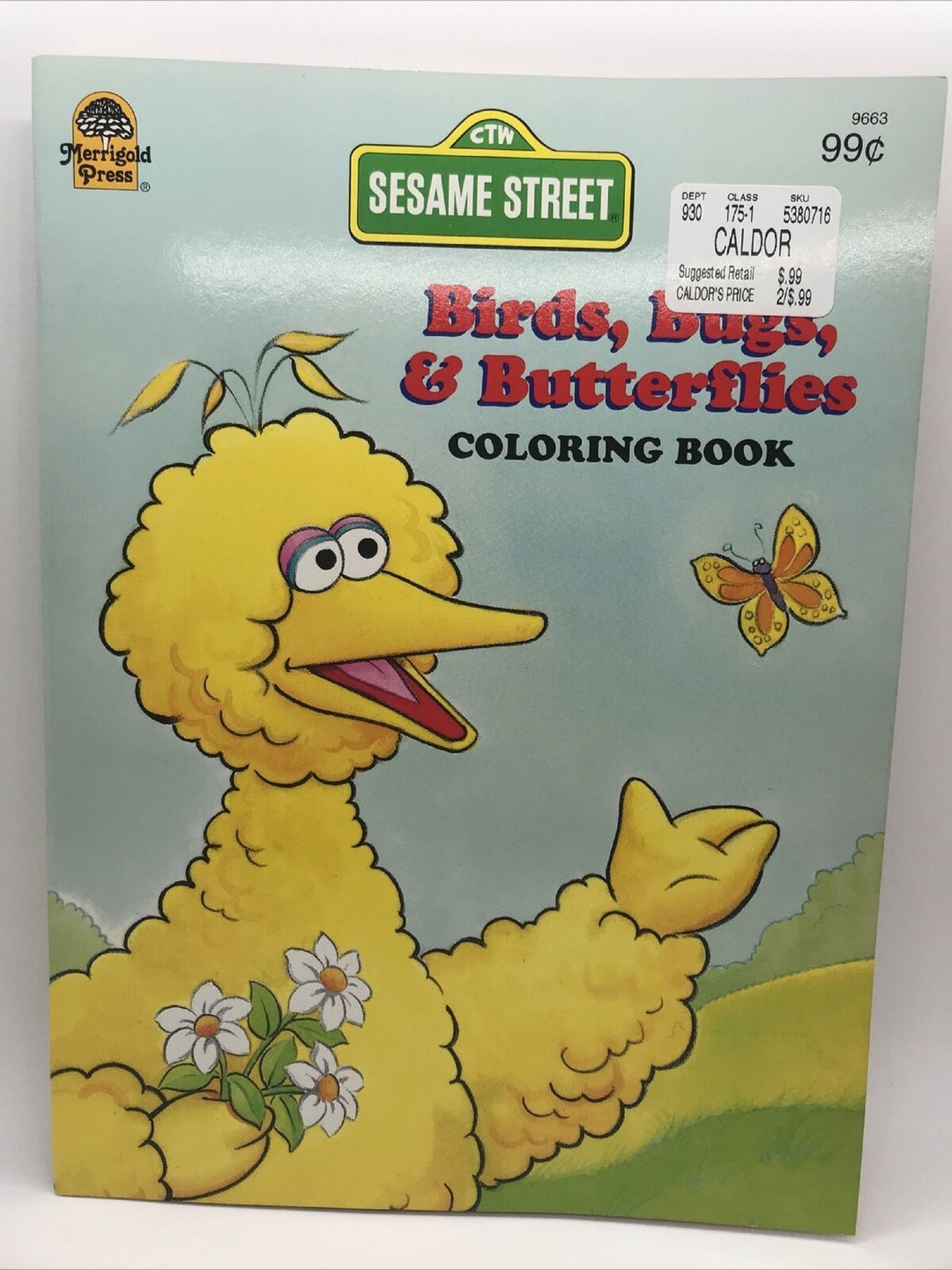 Vintage Sesame Street Coloring Book 1991 Big Bird Lauren Attinelo ...